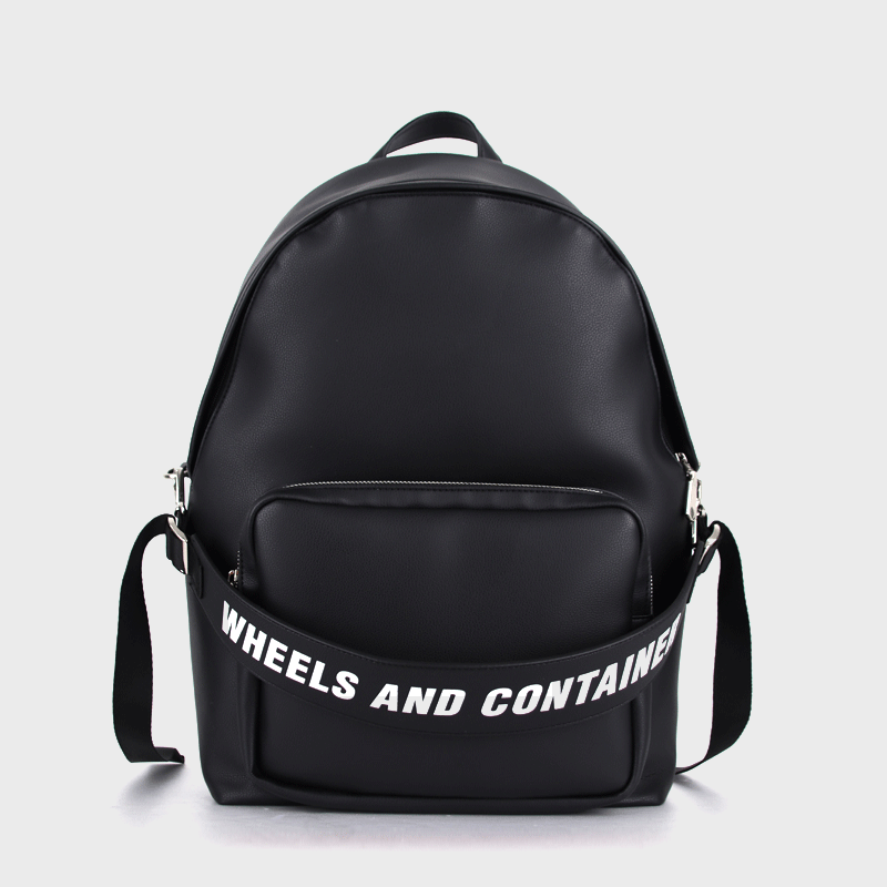 WHEELS AND CONTAINER BACKPACK -BLACK